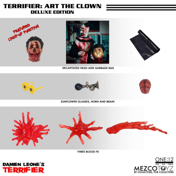 Art the Clown (Deluxe Edition) Actionfigur 1:12 Mezco, Terrifier, 17 cm