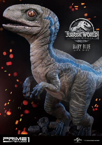 Baby Blue Life Size Statue Jurassic World Fallen Kingdom 69 Cm Blacksbricks