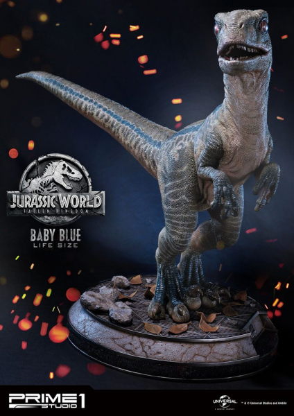 Baby Blue Life Size Statue Jurassic World Fallen Kingdom 69 Cm Blacksbricks