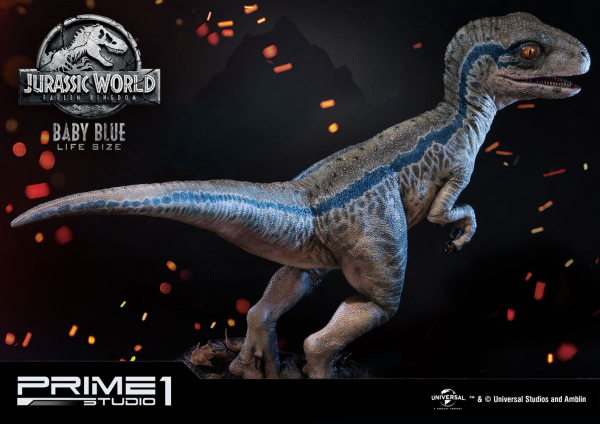 Baby Blue Life Size Statue Jurassic World Fallen Kingdom 69 Cm Blacksbricks