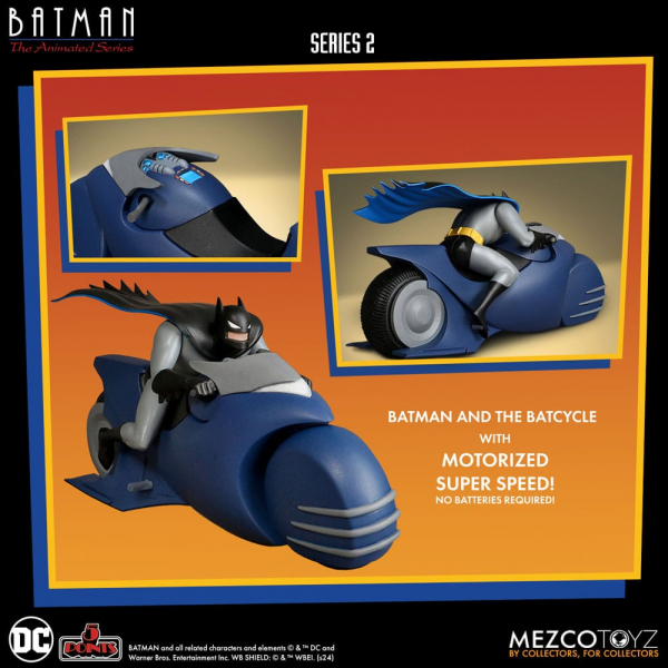 Batman & Batcycle Action Figure 5 Points 1/18, Batman: The Animated Series, 10 cm