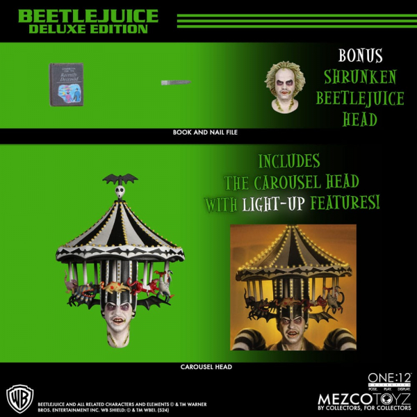 Beetlejuice Action Figure 1/12 Mezco Deluxe Edition, 18 cm