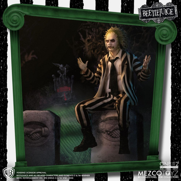 Beetlejuice Action Figure 1/12 Mezco Deluxe Edition, 18 cm