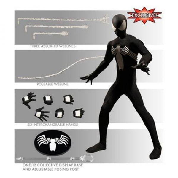 mezco black suit spiderman