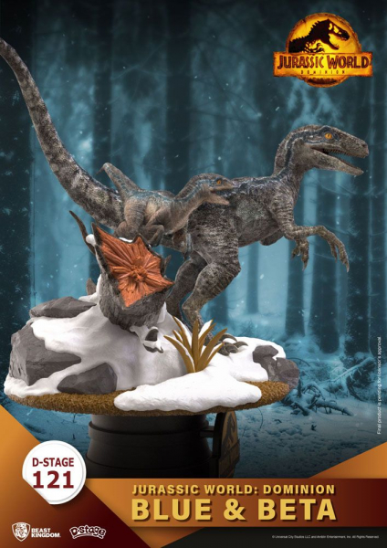 Blue & Beta Diorama D-Stage, Jurassic World: Ein neues Zeitalter, 13 cm