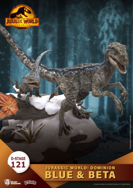 Blue & Beta Diorama D-Stage, Jurassic World: Ein neues Zeitalter, 13 cm