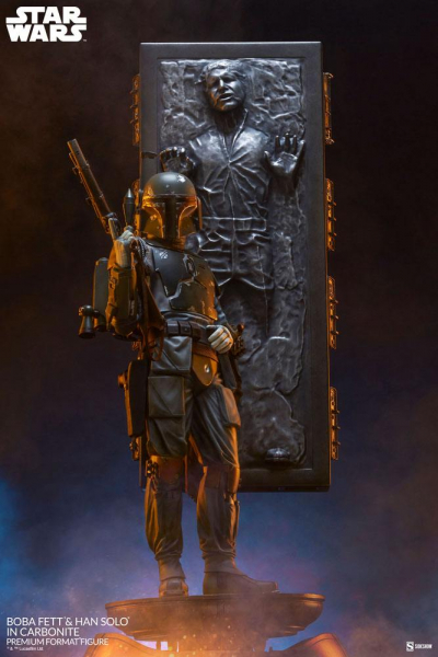 Boba Fett and Han Solo in Carbonite Statue 1:4 Premium Format, Star Wars: Episode V, 70 cm