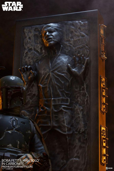 Boba Fett and Han Solo in Carbonite Statue 1:4 Premium Format, Star Wars: Episode V, 70 cm