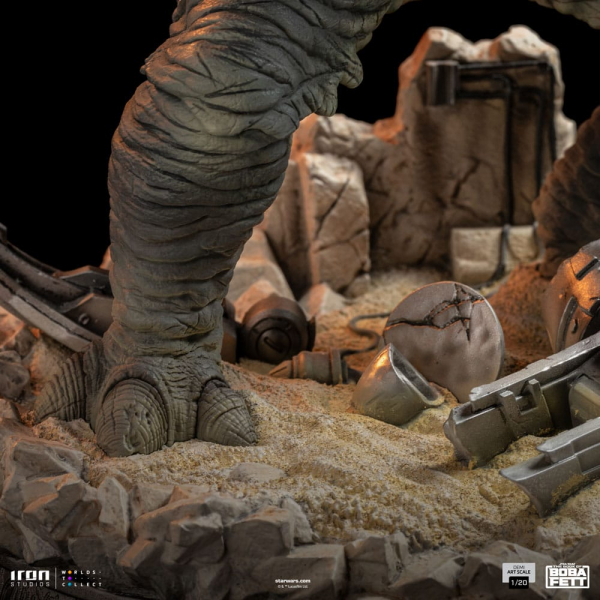 Boba Fett & Rancor Statue 1:20 Demi Art Scale, Star Wars: The Book of Boba Fett, 38 cm