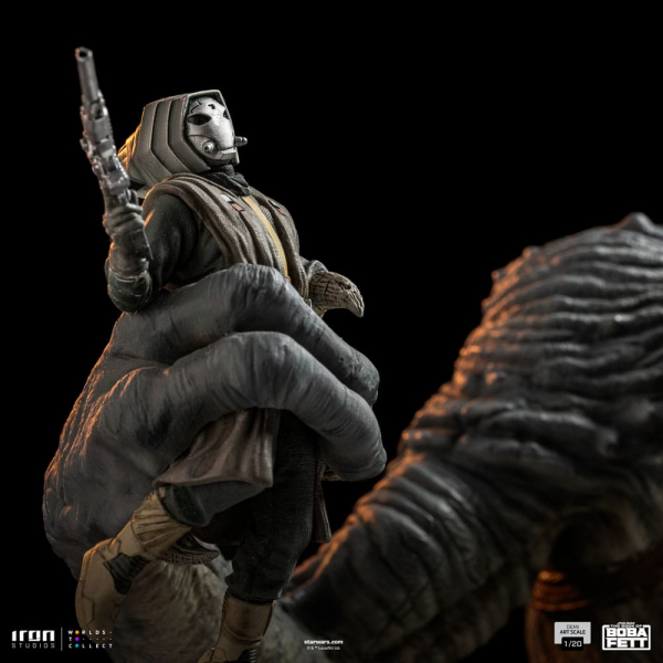 Boba Fett & Rancor Statue 1:20 Demi Art Scale, Star Wars: The Book of Boba Fett, 38 cm