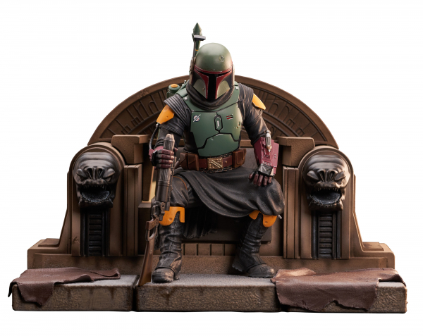 Boba Fett on Throne Statue 1:7 Premier Collection, Star Wars: The Mandalorian, 24 cm