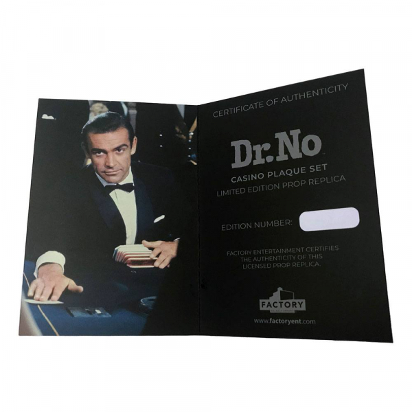 James Bond Casino Plaques 1/1 Replica Limited Edition, Dr. No