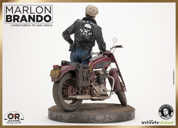 Marlon Brando with Bike Statue 1/6 Old & Rare, The Wild One, 34 cm