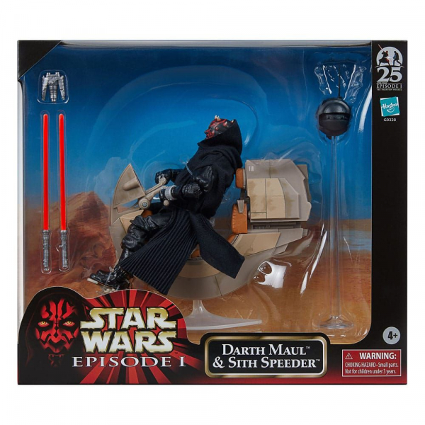 Darth Maul & Sith Speeder Actionfigur Black Series SDCC Exclusive, Star Wars: Episode I, 15 cm