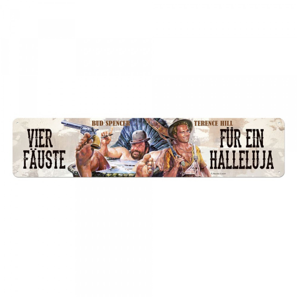 Bud Spencer & Terence Hill Tin Sign, Trinity Is Still My Name, 46 x 10 cm