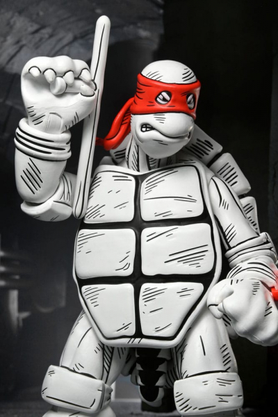 Black and White First Turtles (Mirage Comics) Action Figures, Teenage Mutant Ninja Turtles, 18 cm