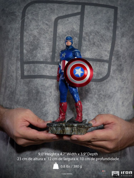 Captain America (Battle of NY) Statue Art Scale 1:10 Battle Diorama Series Infinity Saga, Marvel's The Avengers, 23 cm