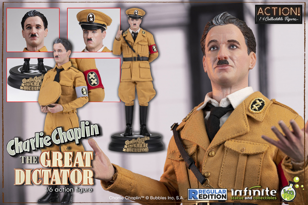 Charlie Chaplin Actionfigur 1:6, Der große Diktator, 30 cm