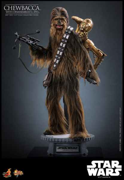 Chewbacca & Disassembled C-3PO Action Figure 1/6 Movie Masterpiece Series, Star Wars: Episode V, 36 cm