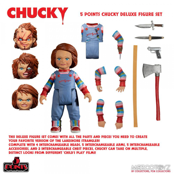 Chucky Actionfigur 5 Points, Chucky - Die Mörderpuppe, 10 cm