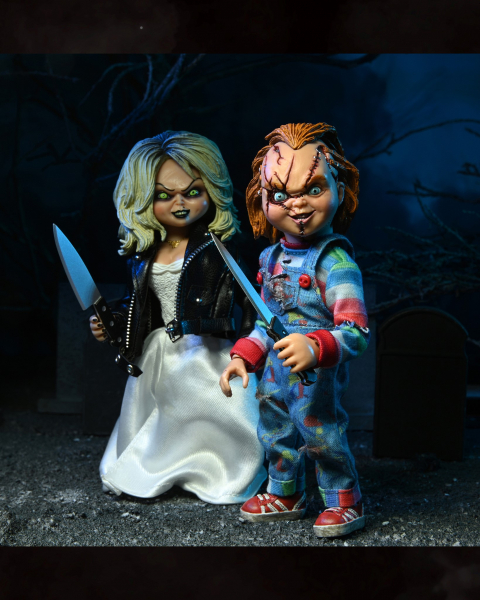 Chucky & Tiffany Retro Actionfiguren-Doppelpack, Chucky und seine Braut, 14 cm