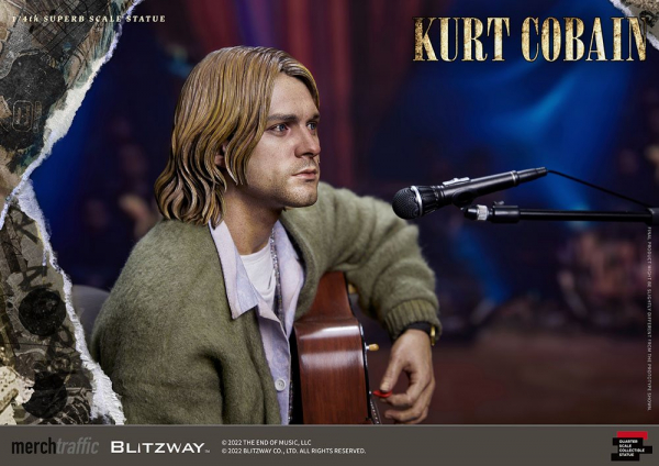 Kurt Cobain Statue 1/4 Superb Scale, Nirvana Unplugged, 37 cm