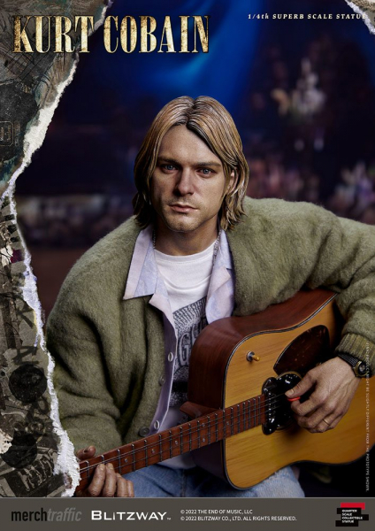 Kurt Cobain Statue 1/4 Superb Scale, Nirvana Unplugged, 37 cm