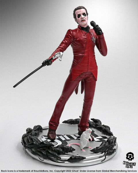 Cardinal Copia (Red Tuxedo) Statue 1:9 Rock Iconz, Ghost, 23 cm