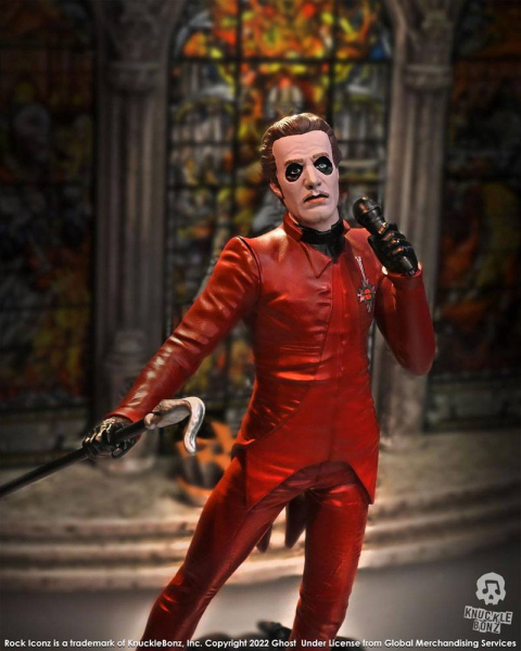 Cardinal Copia (Red Tuxedo) Statue 1:9 Rock Iconz, Ghost, 23 cm