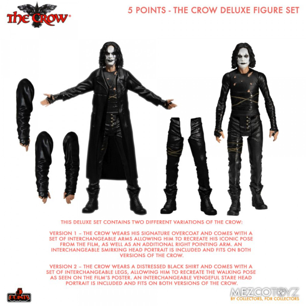 The Crow Action Figure Set 5 Points Deluxe, 9 cm