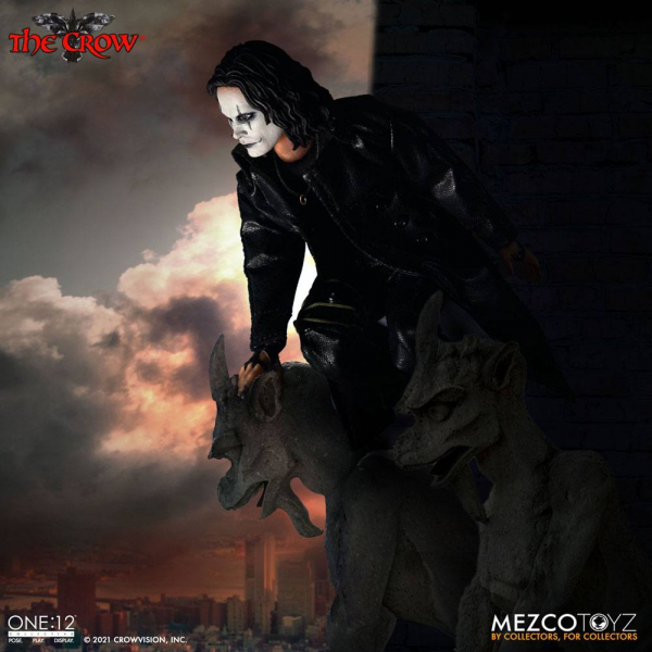 Eric Draven Actionfigur 1:12 Mezco, The Crow, 17 cm