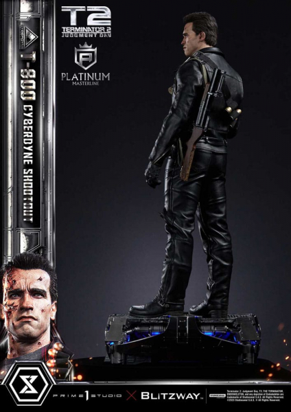 T-800 (Cyberdyne Shootout) Statue 1:3 Platinum Masterline Series, Terminator 2, 75 cm