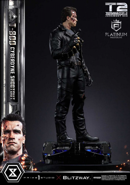 T-800 (Cyberdyne Shootout) Statue 1:3 Platinum Masterline Series, Terminator 2, 75 cm