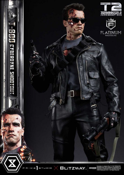 T-800 (Cyberdyne Shootout) Statue 1/3 Platinum Masterline Series, Terminator 2, 75 cm