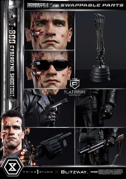 T-800 (Cyberdyne Shootout) Statue 1/3 Platinum Masterline Series, Terminator 2, 75 cm