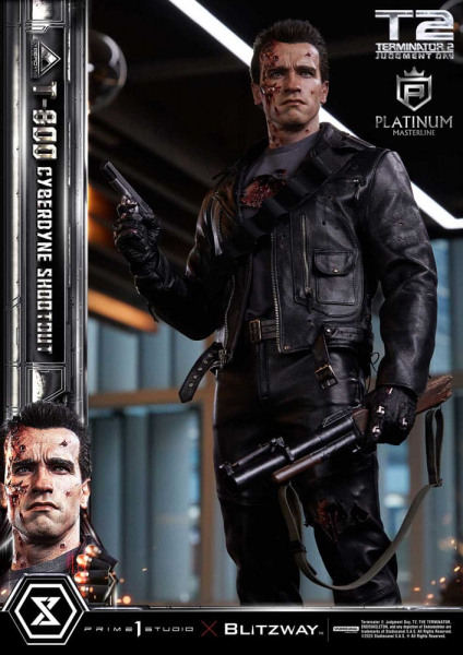 T-800 (Cyberdyne Shootout) Statue 1/3 Platinum Masterline Series, Terminator 2, 75 cm