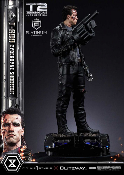 T-800 (Cyberdyne Shootout) Statue 1:3 Platinum Masterline Series, Terminator 2, 75 cm