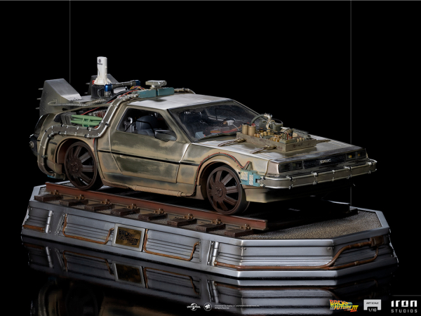 DeLorean Statue 1:10 Art Scale, Zurück in die Zukunft III, 57 cm