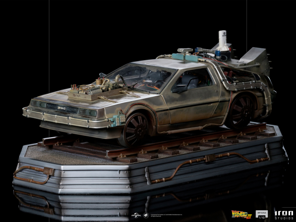 DeLorean Statue 1:10 Art Scale, Zurück in die Zukunft III, 57 cm