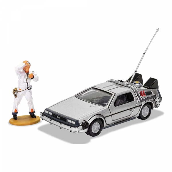 DeLorean & Doc Brown Diecast Model 1/36, Back to the Future