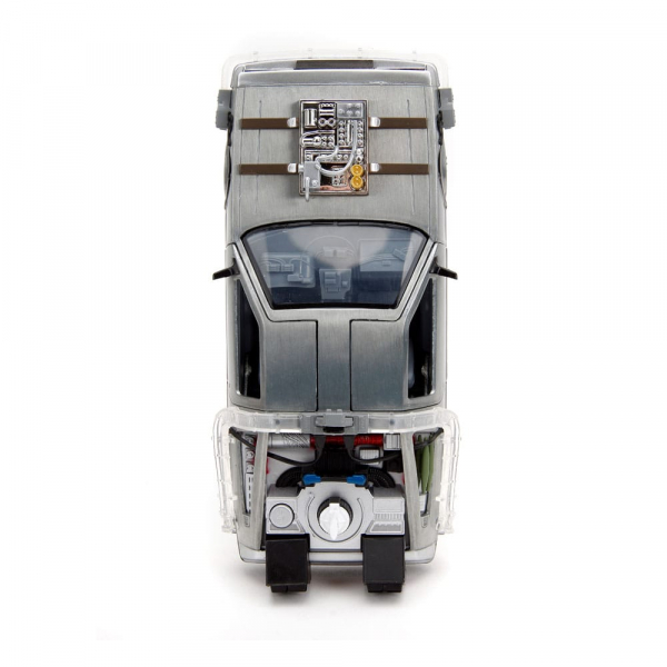 DeLorean (Railroad Wheels) Time Machine Diecast Model 1/24 Hollywood Rides, Back to the Future Part III