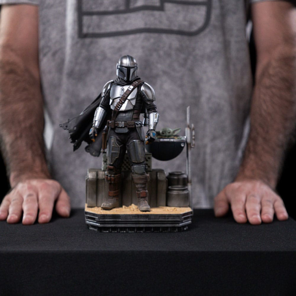 Din Djarin & Grogu Statue 1:10 Art Scale, Star Wars: The Mandalorian, 21 cm