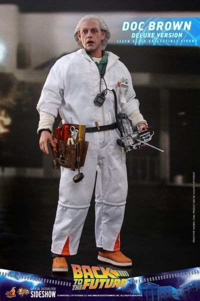 Doc Brown (Deluxe Ver.) Actionfigur 1:6 Movie Masterpiece Series, Zurück in die Zukunft, 30 cm