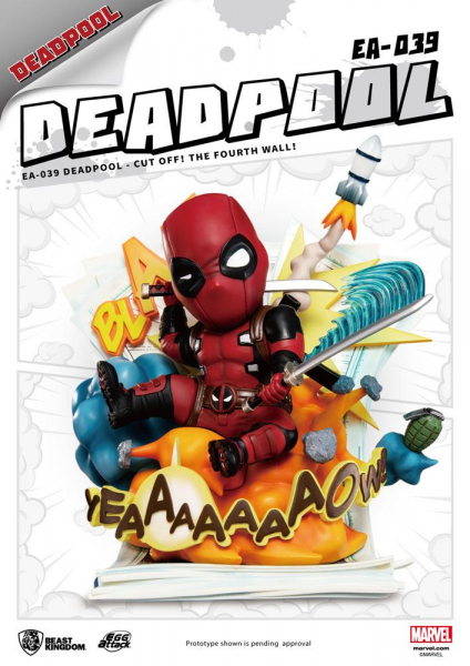 Deadpool Cut Off! The Fourth Wall! Statue Egg Attack, Marvel, 28 cm