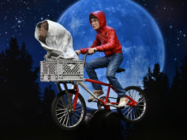 Elliott & E.T. on Bicycle Action Figure 40th Anniversary, E.T. the Extra-Terrestrial, 13 cm