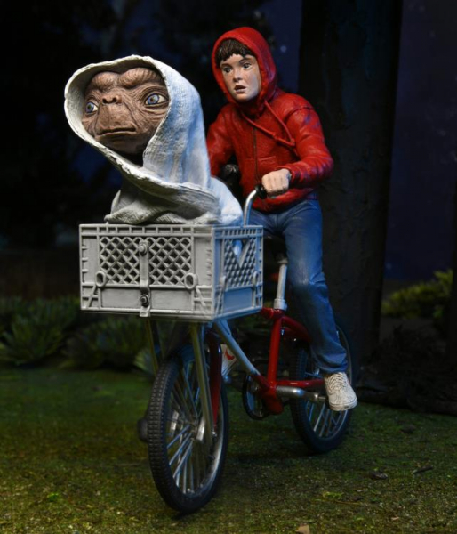 Elliott & E.T. on Bicycle Actionfigur 40th Anniversary, E.T. - Der Außerirdirsche, 13 cm