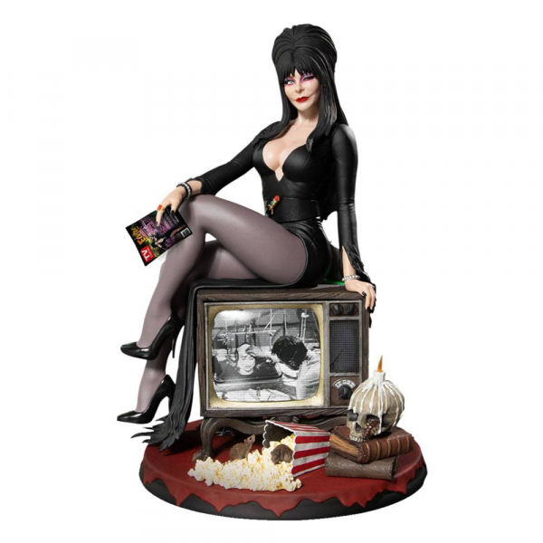 Elvira Statue 1:6 Static-6, Elvira - Herrscherin der Dunkelheit, 28 cm