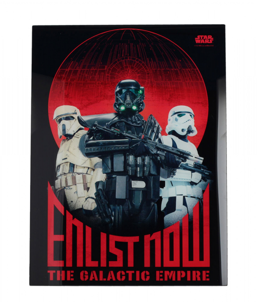 Enlist Now Glass Poster