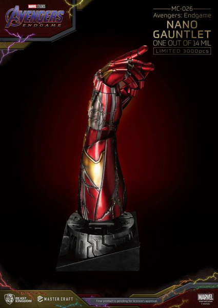 Nano Gauntlet (One out of 14 Million) Statue 1:1 Master Craft, Avengers: Endgame, 47 cm