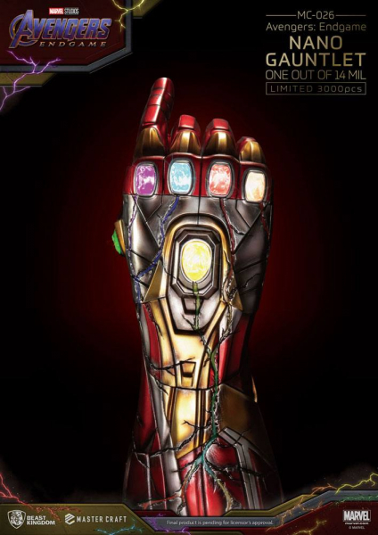 Nano Gauntlet (One out of 14 Million) Statue 1:1 Master Craft, Avengers: Endgame, 47 cm